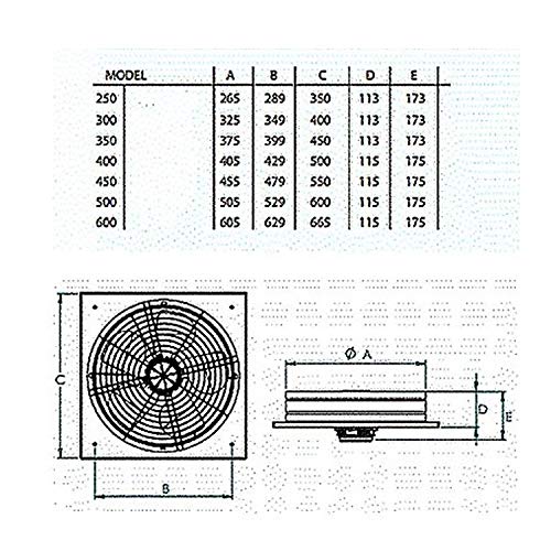 350mm Ventilador Industrial con 500W Regulador de Velocidad Ventilación Extractor Ventiladores industriales Axial axiales extractores aspiracion mura pared extractore extractor Helicoidal