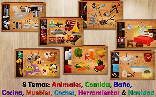 384 Rompecabezas para niños - juego educativo la enseñanza de las primeras palabras y pronunciaciones