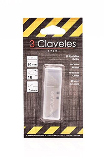 3Claveles 238 - Set de 10 cuchillas trapezoides perforadas