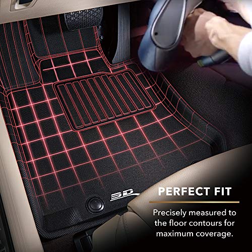 3D MAXpider para Mercedes-Benz Clase C Coupe, Aptas para Todas Las Condiciones Climáticas, Alfombrillas de Goma de Coche (Juego de Alfombras, Color Negro).