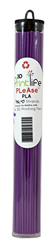 3D Printlife Enviro ABS Hebras de Impresión 3D Plumas, de 2.85, 109 Hilos por Tubo, Precisión Dimensional <+/- 0.05 mm, Púrpura