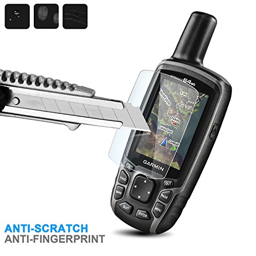 [4 Unidades] Protector de Pantalla para Garmin GPSMAP 62 64 64s 64st Akwox [9H Dureza] Cristal Vidrio Templado para GPSMAP 62 62s 62sc 62st 62stc 64 64s 64st GPS Cristal Templado