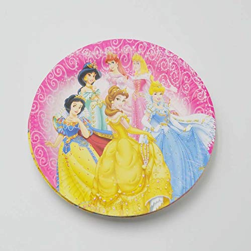 40 Unids/Set Fuentes De Fiesta Ariel/Belle/Cenicienta/Aurora Princess Birthday Party Plate/Servilleta Decoración Ariel Party