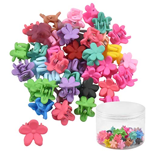 40pcs Pinzas Pelo Niña, Pinza Pelo Pequeña Horquillas para el Pelo Niña Pinzas para el Cabello en Forma de Flor, Pinza para el Cabello en Colores Surtidos, Accesorios Pelo Niña, Clips de Pelo Mujer