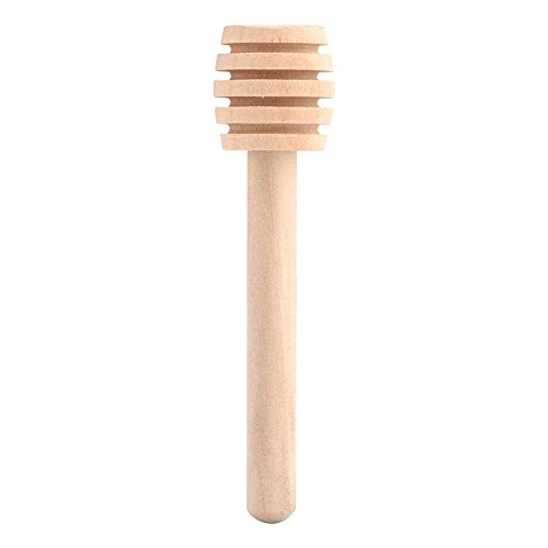 50pcs Palillos de Miel de Madera Mini Mermelada Tarro Agitador Palillo Dispensador Recolección Barra Varilla Agitadora para Miel Tarro (8cm)