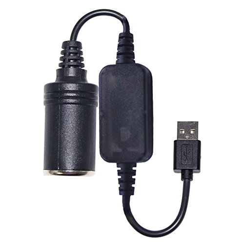 5V USB A Macho a 12V Enchufe de encendedor de automóvil Convertidor hembra para encendedores de automóvil Grabador de conducción DVR Dash Cámara GPS (menos de 8 W), 30 cm / 12 pulgadas