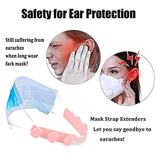 6 PCS Gancho de Máscara, Antideslizante La Máscara De Gancho, Máscara De Soporte para La Oreja para Prevenir el Dolor de Oído y Reducir los Signos de Presión Facial