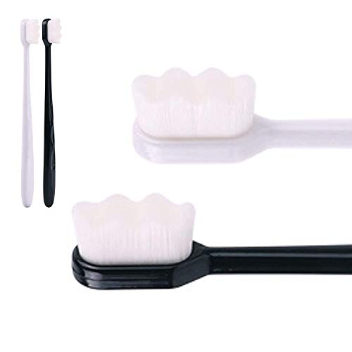 6 piezas de cepillo de dientes suave manual superfino inofensivo Cilia Micro-Nano Family Set cuidado dental limpio protección del medio ambiente incluye 6 cilindros de PVA