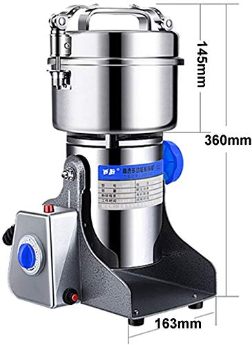 600G grano amoladora de hierbas Spice Mill polvo de la perla fábrica de alimentos en seco la máquina trituradora de velocidad ultrarrápida de la especia inteligente Cereal oscilación eléctrica tritura