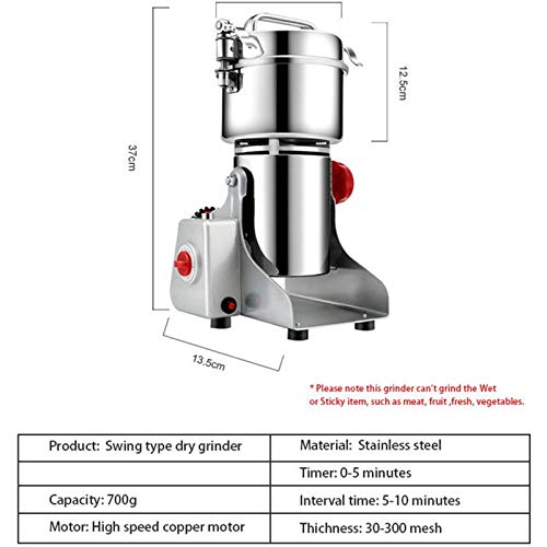 700g Granos Especias Hebals Cereales Café Molinillo De Alimentos Secos Molino Máquina De Molienda Molino De Molienda Medicina Casera Harina En Polvo,A-220VEUPlug