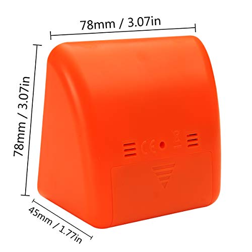 7.8CM Silent Visual Timer Kids 60 Minute Countdown Clock Optional Alarm (3S/60S) Loud/Low Soud for Kid Teacher Classroom Meeting Kid Children or Adults with Special Need (Orange Color)