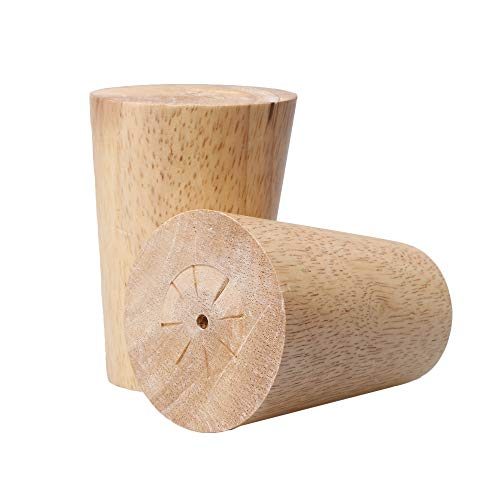 80x58x38mm Cone Material de madera Sofá Silla Cama Armario Mesa de té TV Gabinete Muebles de madera Patas de repuesto Pack de 4