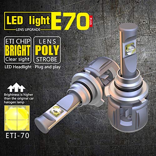 9005/HB3/H10 Kit de bombillas LED para faros delanteros de coche, Bombilla blanca brillante mejorada para faros delanteros, Kit de conversión todo en uno de bombillas LED para faros delanteros de