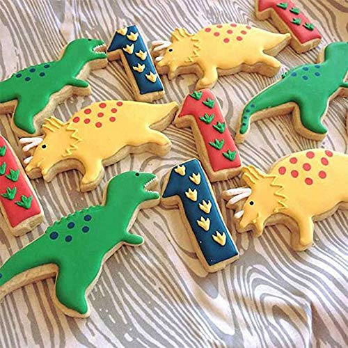 A 6 Piezas Galletas de Dinosaurios, Dinosaurio de Acero Inoxidable, Molde de Galletas de Dinosaurio, Utilizado para Hornear Pasteles, Fondant, Repostería