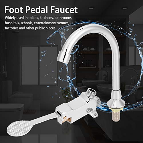 Accesorios para grifos con Pedal, válvula Juego de grifería de Lavabo para baño Grifería de Pedal para Laboratorio Kit de Grifo para Fregadero