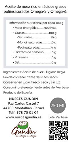 Aceite de nuez natural