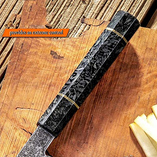 Acero Glow Damasco Cuchillo Chef Cuchillo japonés VG10 japonesa Damasco inoxidable adecuadamente con herramientas que cocina la herramienta Inicio Cuchillos de cocinero