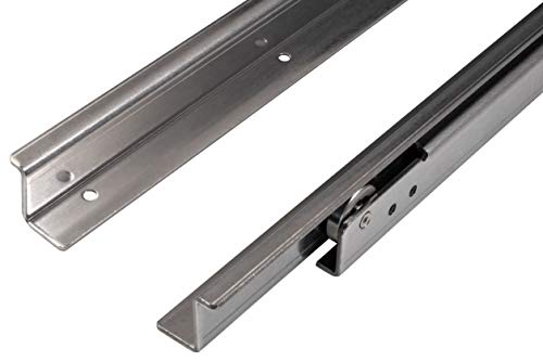 Acero inoxidable riel Guías de 400 mm cajón para cajones GUÍAS de cargas pesadas aufliegende montaje | Resistencia 100 kg | Acero Inoxidable 1.4509 ácidos. | Muebles herrajes de gedotec®