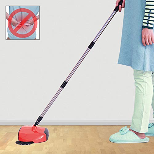 ACHATPRATIQUE Empuje de la Mano Roto Barredora de Piso sin Electricidad | Hand Push Sweeper | Barredora mecánica 114x35cm