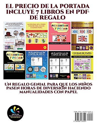 Actividades recortables sencillas (28 plantillas de copos de nieve 2: Actividades de plástica y manuales difíciles para niños): 28 plantillas de copos ... de nivel fácil a intermedio para niños