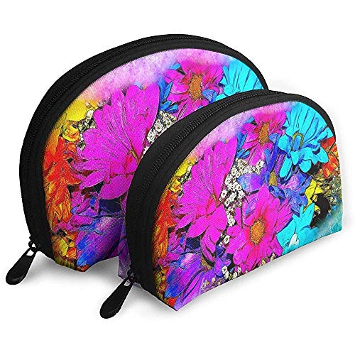 Acuarela Nature Paint Splash Bolsas portátiles Bolsa de Maquillaje Bolsa de Aseo Bolsas de Viaje portátiles multifunción con Cremallera