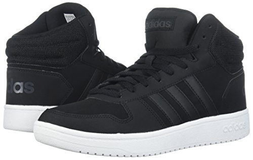 adidas Hoops 2.0 Mid, Zapatillas Deportivas. para Hombre, Negro carbón, 45.5 EU