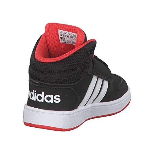 Adidas Hoops Mid 2.0 I, Zapatillas Unisex Niños, Multicolor (Core Black/FTWR White/Hi/Res Red S18 B75945), 26 EU