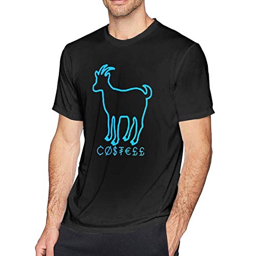 ADKASD Camisetas y Tops Men's Print Erika Costell Sheep Logo tee Black