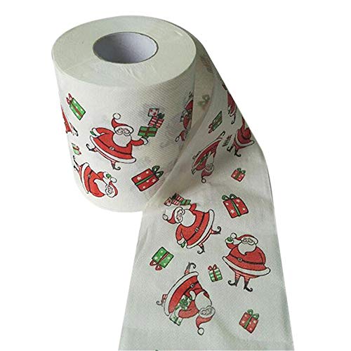 Adornos navideños,Decoraciones navideñas,Papel de Rollo de patrón de Navidad Interesante Papel higiénico Mesa Cocina Papel Toalla por Lunule