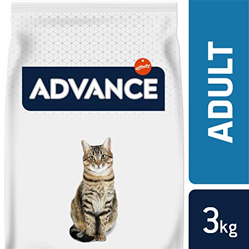 ADVANCE Adult - Pienso para Gatos Adultos con Pollo Y Arroz - Pack De 3 x 3kg - Total 9 Kg