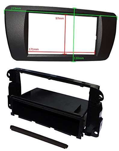 AERZETIX: Marco adaptador 1 y 2DIN cubierta plástica moldeado para el cambio de autoradio original con un radio estándar del coche vehículos automóvil