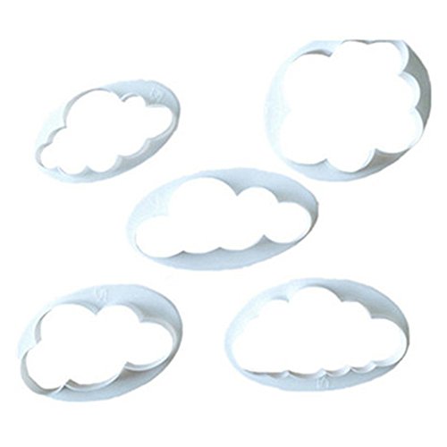 Affe 5 pcs blanco nube decoración de pasteles molde cortador de galletas para hornear herramientas Sugarcraft repostería herramientas accesorios de cocina