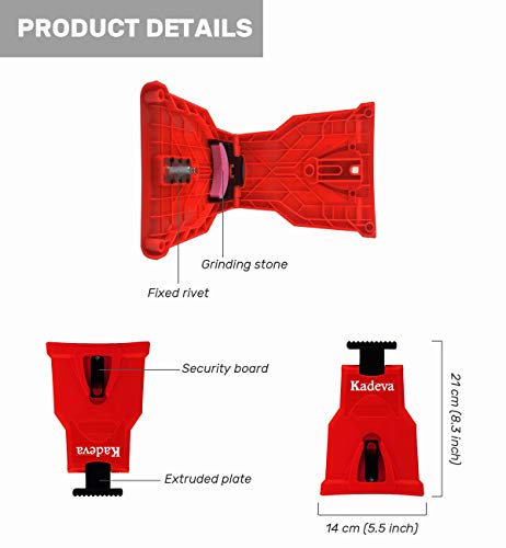 Afilador cadena motosierra con kit 5 piedras afilado afiladora para afilar cadenas de motosierra rojo
