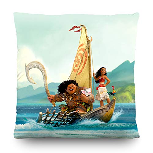 AG Design - Cojín Decorativo Disney con Funda - Princesas Disney Moana - CND 3121 - 40 x 40 cm, 1 Pieza