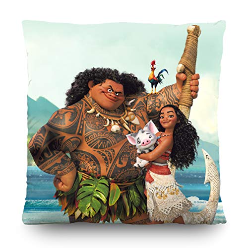 AG Design - Cojín Decorativo Disney con Funda - Princesas Disney Moana - CND 3121 - 40 x 40 cm, 1 Pieza