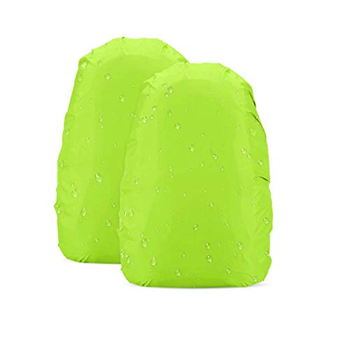 AGPTEK 2 * Fundas Impermeable para Mochila con Bolsa de Almacenamiento y Hebillas Ajustable, para Camping, Senderismo etc, Verde, M (26-40L)