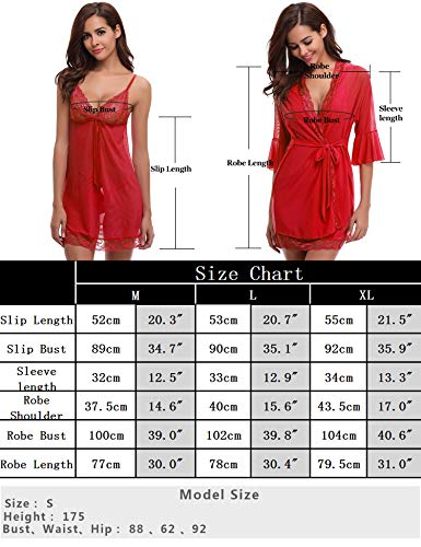 Aibrou Camison Sexy Mujer Elegante picardías Babydoll Ropa Interior Mujer Sexy Conjuntos Batas y Kimonos