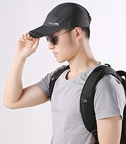 AIEOE - Gorra de Béisbol para Sol para Hombre Gorros Deportivos Transpirables para Verano Playa Beach Sombrero Secado Rápido Hombres para Montañismo Ciclismo - Gris