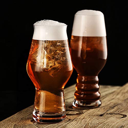 AIKASA - Vaso de cerveza IPA de 19.3oz para cerveza IPA, un regalo ideal para los amantes de la cerveza artesanal, puede mostrar el mejor aroma de cerveza IPA, 2 unidades, Diamond