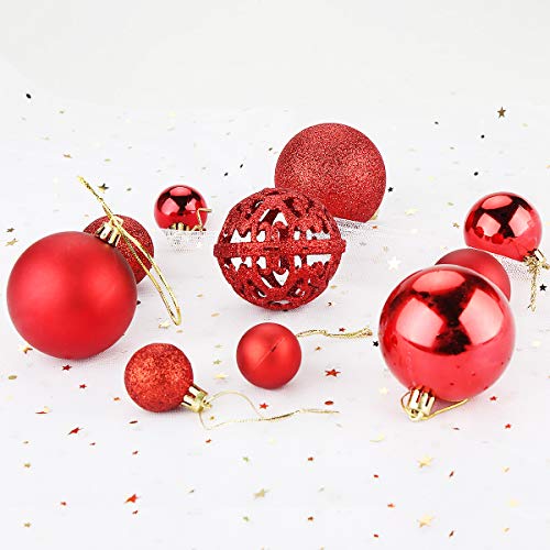 Aitsite Bolas de Navidad 6 cm Bolas de árbol de Navidad Adorno de Pared Colgante de Pared Adornos Decoraciones Árbol Bolas Decorativas Boda de Fiesta Suministro Hogar Decoraciones para Festivales