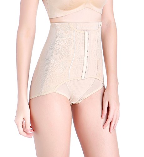 Aivtalk Bragas Braguitas Moldeadoras sin Costuras Calzones Control de Cintura y Abdomen Lencería para Mujer Postparto Recuperación Otoño Invierno - Carne - Talla L