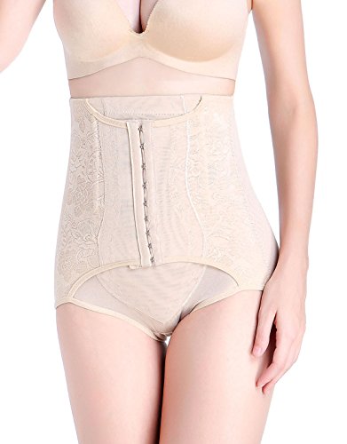 Aivtalk Bragas Braguitas Moldeadoras sin Costuras Calzones Control de Cintura y Abdomen Lencería para Mujer Postparto Recuperación Otoño Invierno - Carne - Talla L