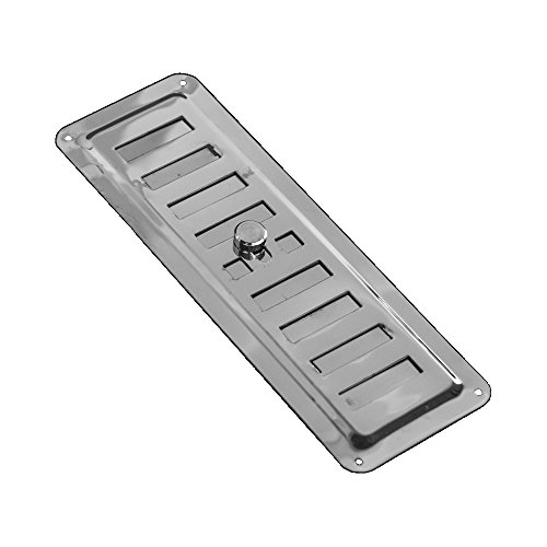 Ajuste aire Vent Inox 22.5 x 7.5 cm (225 x 75 mm), rejilla de ventilación Rejilla Salida De Aire Rejilla de acero inoxidable no magnético), Regular, Convección/entrada, regulado Louvre