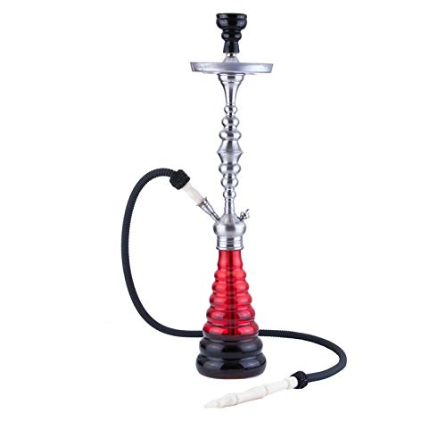 Aladin Origins New York 78 cm Shisha Schlauch Wasser Pfeife Hookah Schraub robust, W553, Farbe schwarz - rot