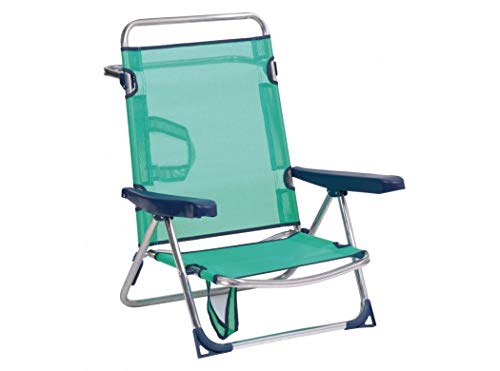 Alco - Silla Cama Playa Aluminio Fibreline Color Azul Turquesa (30 1-607AZ)