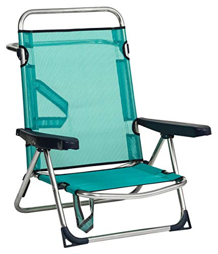 Alco - Silla Cama Playa Aluminio Fibreline Color Azul Turquesa (30 1-607AZ)