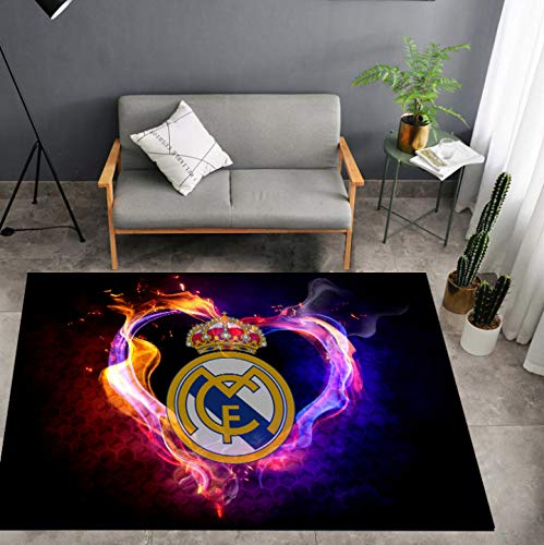 Alfombra Personalidad Geométrica Estilo Británico Alfombras De Bandera De Arroz Sala De Estar Mesa De Café Dormitorio Barcelona Manlian Equipo De Fútbol Bandera Estera Decoración 180Cm * 260Cm