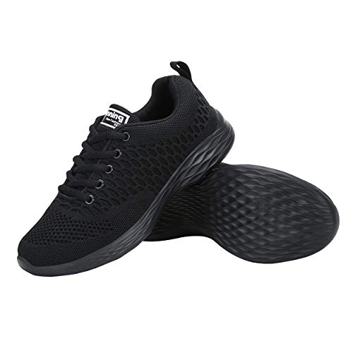 ALI&BOY Mujer Gimnasia Ligero Sneakers Zapatillas de Deportivos de Running para(40 EU, Negro/Negro)