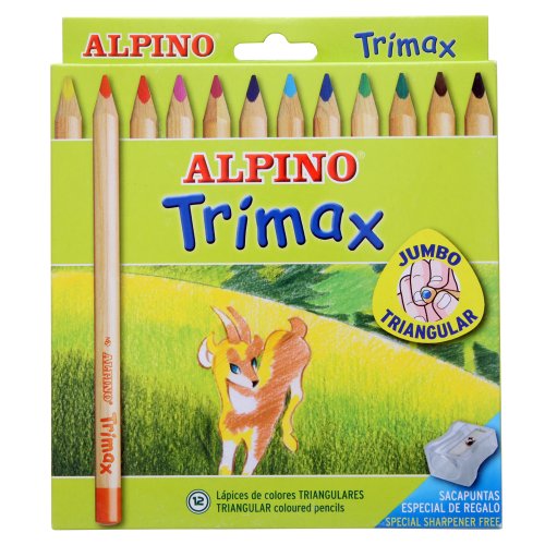 Alpino-490251 Pack de 12 lápices, Colores Surtidos, Multicolor, única (Industrias Massats 113)