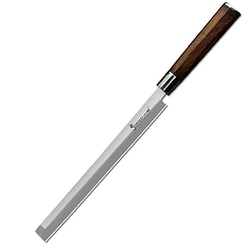 Alta calidad Salmón sushi japonés cuchillo alto contenido de carbono de acero inoxidable cuchillo extralarga máquina de cortar con una gran nitidez Sashimi sandía Cuchillos Cuchillo